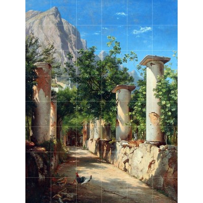 Antique porch Italy Tile Mural Kitchen Bathroom Wall Backsplash 25.5x34 Ceramic   182283812156